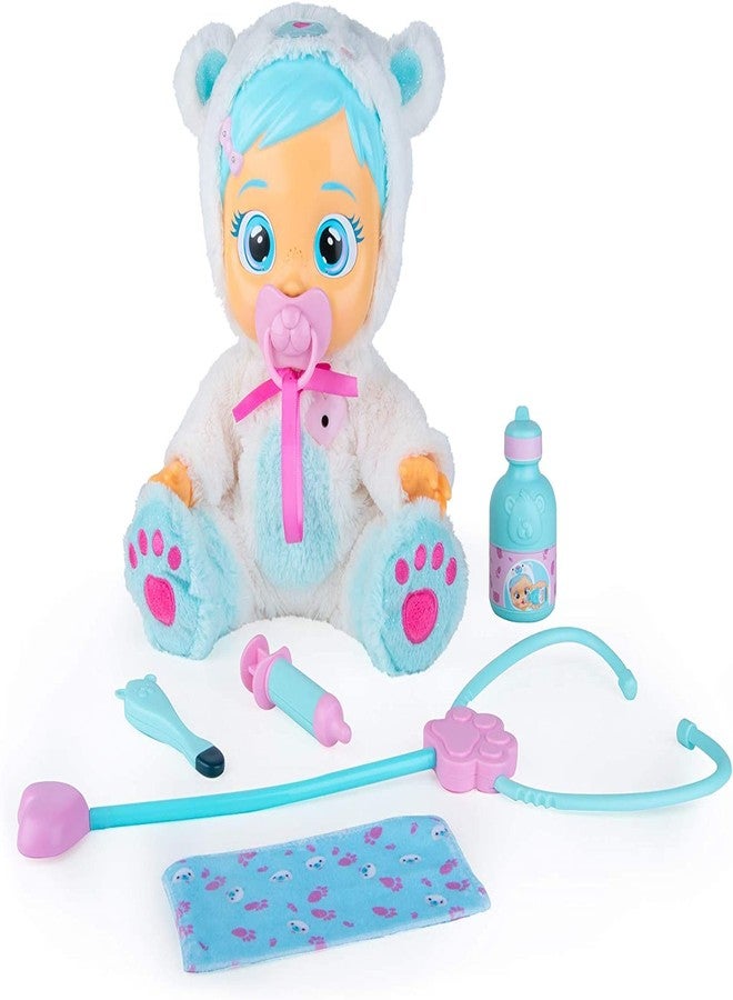 FRATELLI Cry Babies Kristal Gets Sick & Feels Better Playset- 12" Inch Doll Doll with Doctor Accessories,Multicolor - Image 1